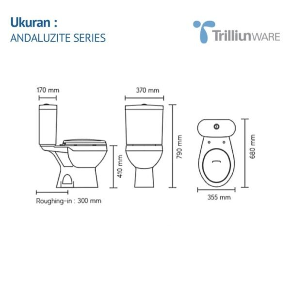 TERMURAH TRILLIUN KLOSET DUDUK ANDALUZITE SERIES CLOSET / MONOBLOK - Image 2
