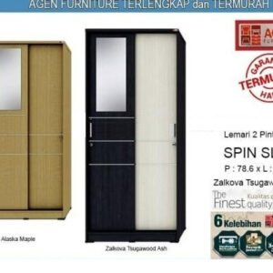 TERMURAH ACTIV FURNITURE SPIN SL 80 LEMARI PAKAIAN 2 PINTU SLIDING