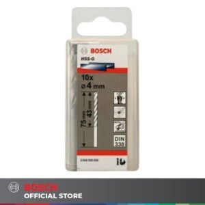 TERMURAH BOSCH MATA BOR HSS-G METAL DRILL BIT 4.0 MM X 10 PCS