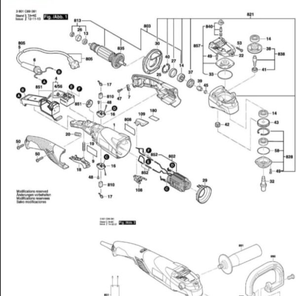 TERMURAH 1604220417 BOSCH FIELD STATOR GERINDA GPO 12 CE / SPARE PART - Image 4