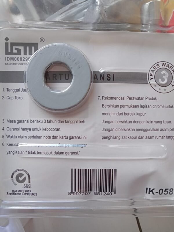 TERMURAH IGM IK 058 KRAN CABANG DOUBLE HANDLE 1/2" KUNINGAN + CHROME - Image 5