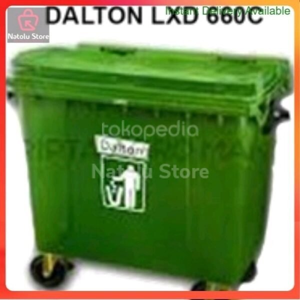 TERMURAH DALTON DUSTBIN LXD660B Tempat Sampah Plastik Outdoor 660L GRE - Image 4
