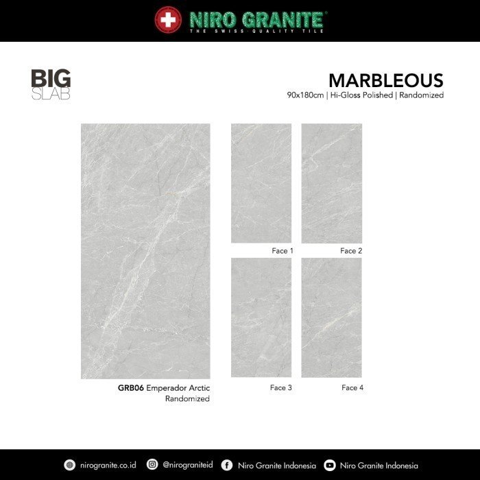 TERMURAH NIRO GRANIT 90 X 180 GRB06 BIG SLAB MARBLEOUS HIGLOSS POLISHE - Image 2
