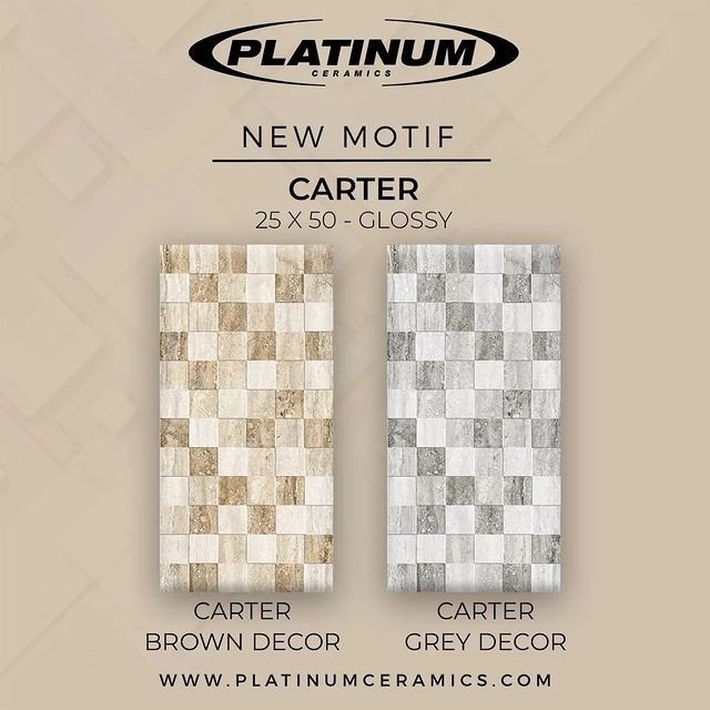 TERMURAH PLATINUM KERAMIK 25/50 CARTER BROWN DECOR - Image 2