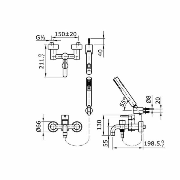 TERMURAH TOTO TX471SESM KRAN SHOWER SET MIXER/ HAND SHOWER SET - Image 2