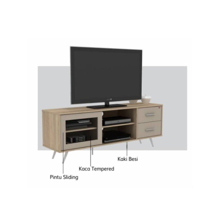 TERMURAH ACTIV FURNITURE NEXA RTV 156 RAK MEJA TV BUFFET MODERN - Image 2