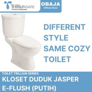 TERMURAH TRILLIUN KLOSET DUDUK JASPER E-FLUSH PUTIH TRILLIUN