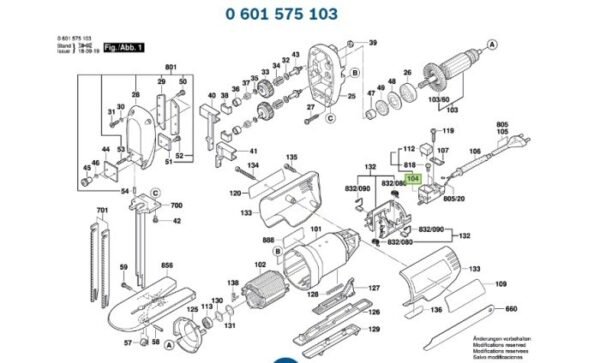 TERMURAH 2607200384 BOSCH SWITCH GSB 75 AE / SPARE PART BOSCH ORIGINAL - Image 2