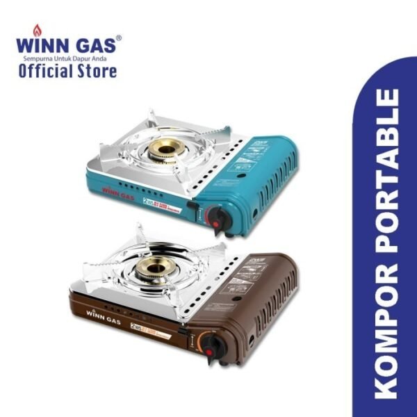 TERMURAH WINN GAS KOMPOR PORTABLE W2WS DOUBLE SAFETY 2 FUNGSI COKLAT - Image 3