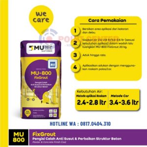 TERMURAH MORTAR UTAMA MU-800 FIXGROUT PENGISI CELAH ANTI SUSUT 20KG