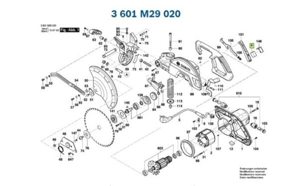 TERMURAH 1619PA6703 BOSCH SWITCH GCM 10 MX / SPARE PART BOSCH ORIGINAL - Image 3