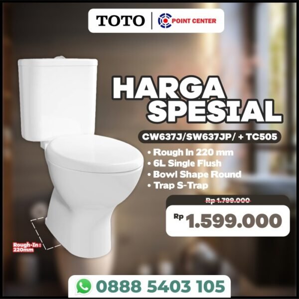 TERMURAH TOTO PROMO KLOSET DUDUK CW637 / SW637+TC505