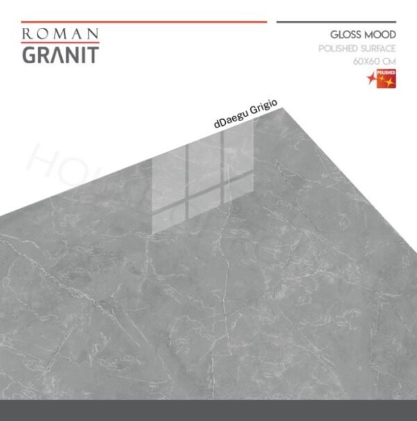 TERMURAH ROMAN GRANIT 60 X 60 GT609753FR dDaegu Grigio - Image 2