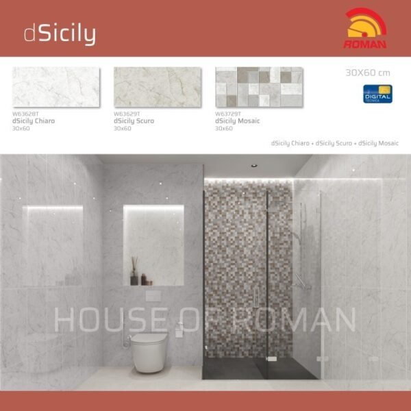 Termurah ROMAN KERAMIK dSicily Chiaro 30x60T W63628T - Image 4