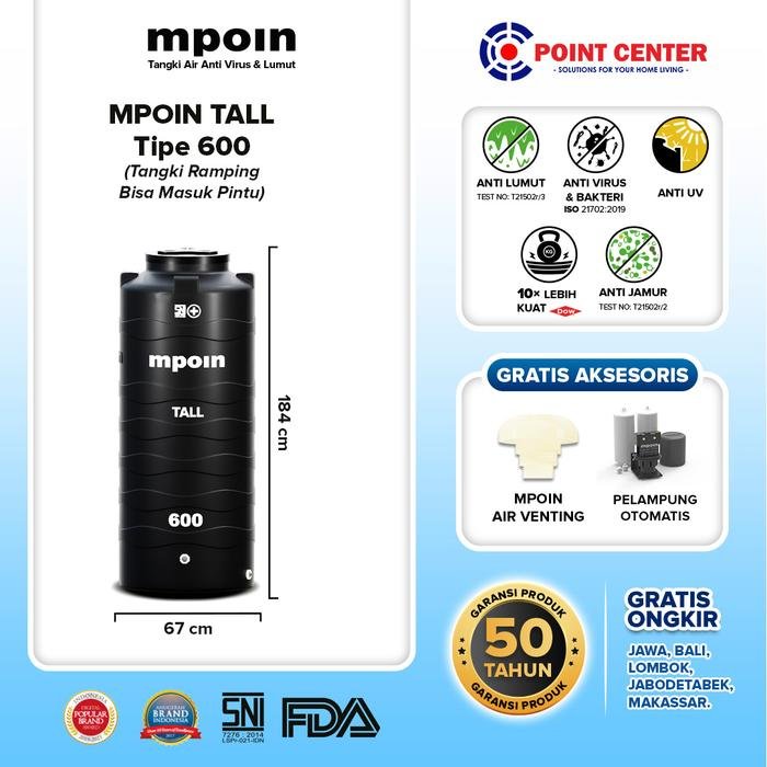 MPOIN TANDON TALL TW 600Liter