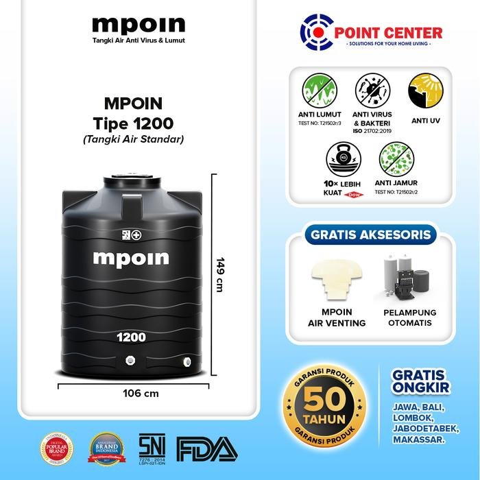 MPOIN TANDON WAVE W 1200Liter