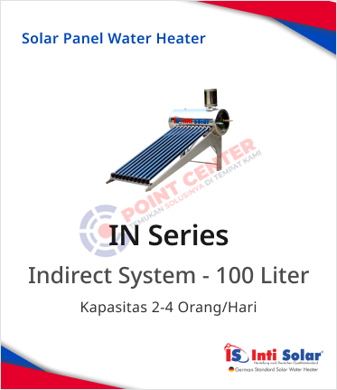 Inti Solar Water Heater Solar Type 10 IN Full Stainless Steel - 100 L - Image 2