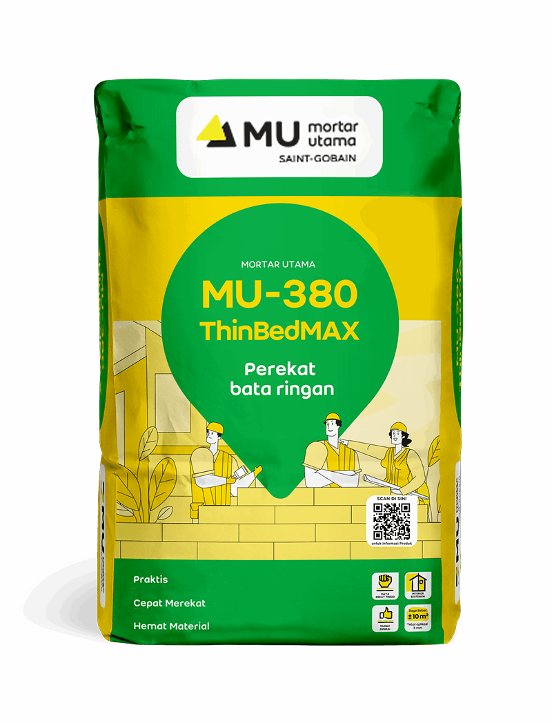 Mortar Utama MU-380 Thinbed Max Perekat Bata Ringan 40kg