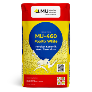 Mortar Utama MU-460 PoolFix White Perekat Keramik Area Terendam 25kg