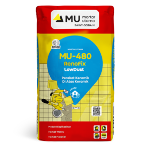 Mortar Utama MU-480 RenoFix LowDust Perekat Keramik Di Atas Keramik 25kg
