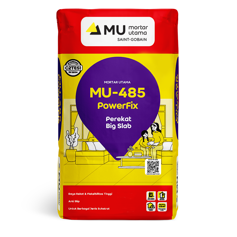 Mortar Utama MU-485 PowerFix Perekat Big Slab 25kg