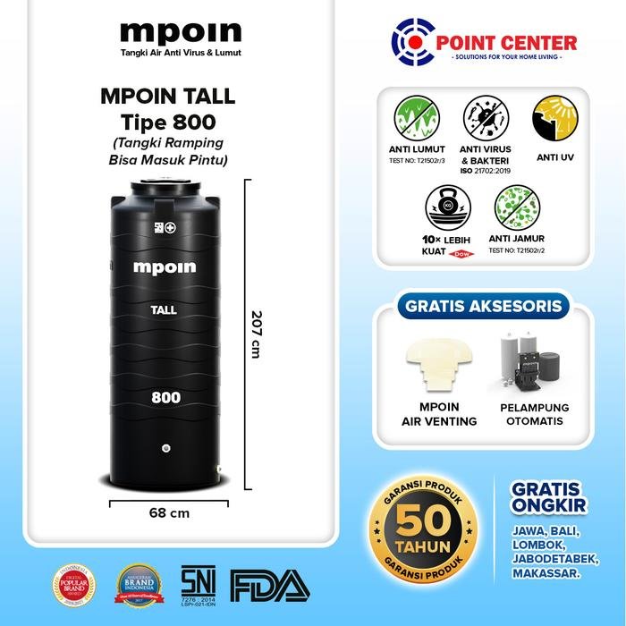 MPOIN TANDON TALL TW 800Liter
