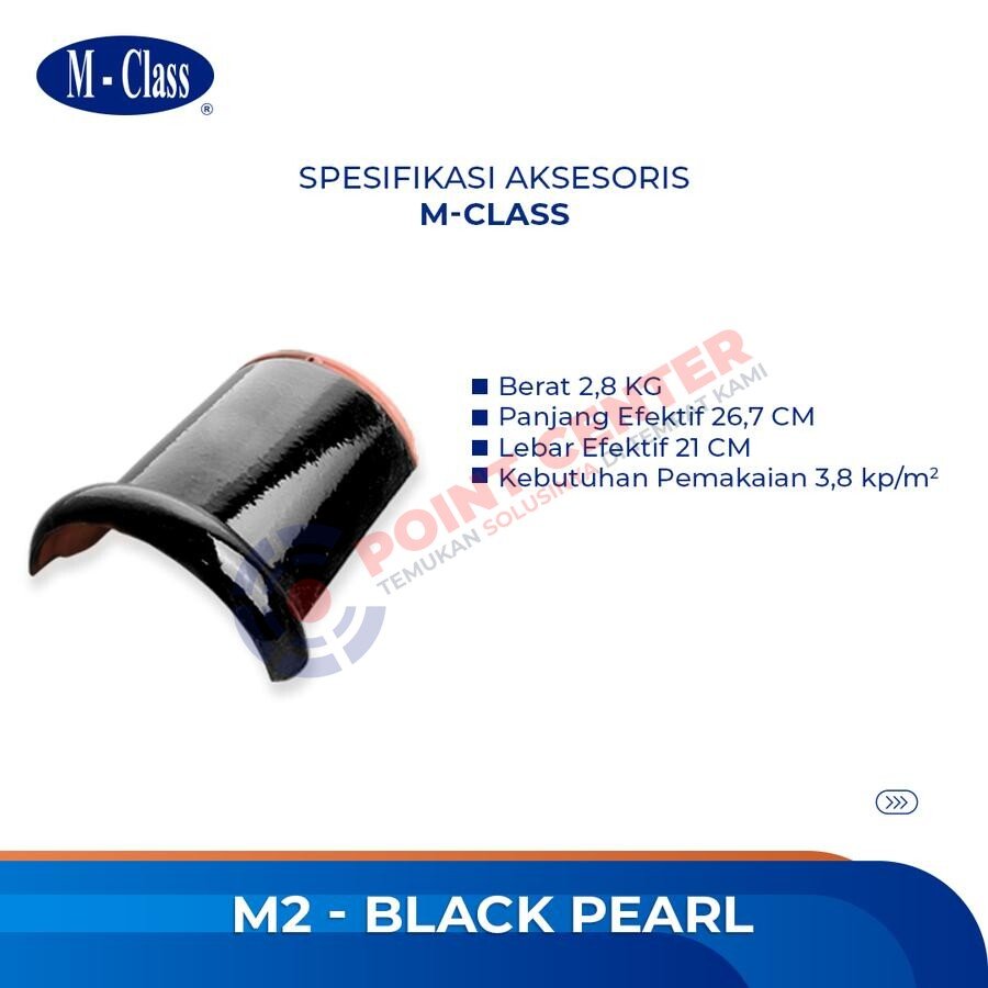 Genteng M-Class Nok (M-2) warna Black Pearl per 10 keping - Image 4
