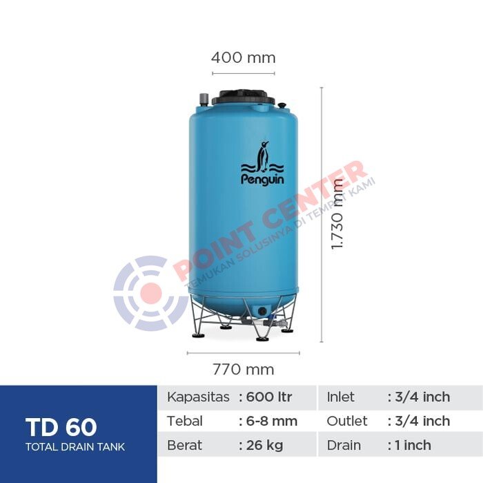 PENGUIN TANGKI TANDON Drain 600 Liter - Image 2