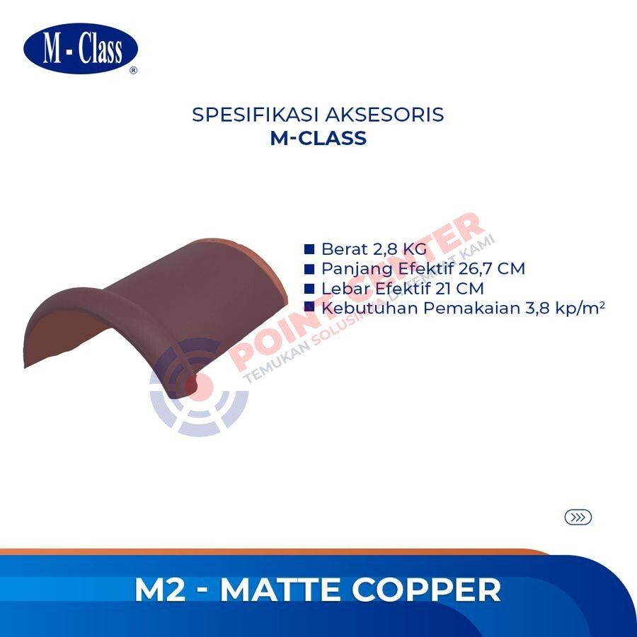 Genteng M-Class Nok (M-2) warna Copper per 10 keping - Image 3