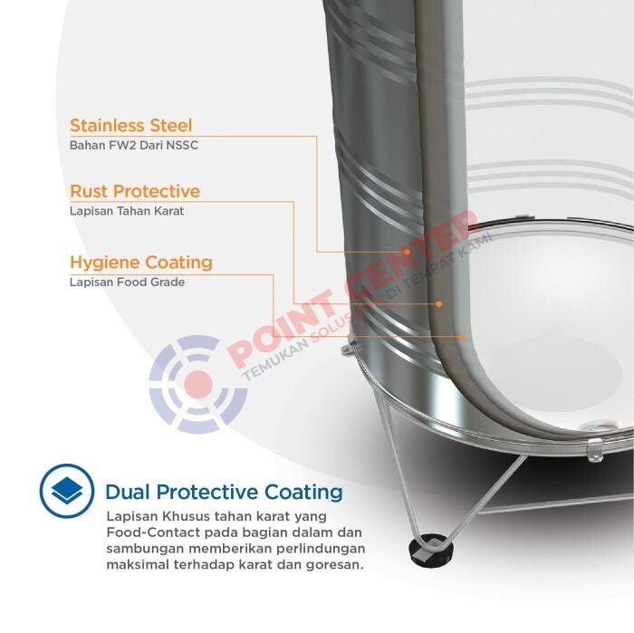 PENGUIN TANGKI TANDON Stainless Steel Tank 600 Liter - Image 2