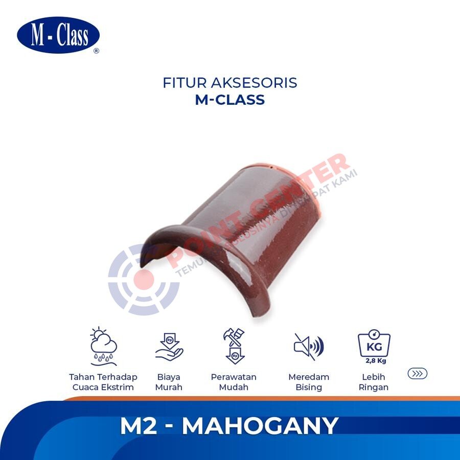 Genteng M-Class Nok (M-2) warna Mahogany per 10 keping - Image 2