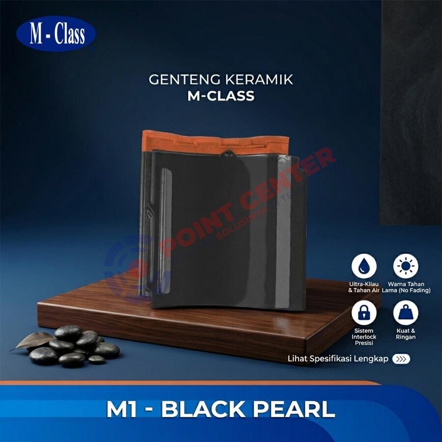 Genteng M-Class Badan (M-1) warna Black Pearl per 100 keping