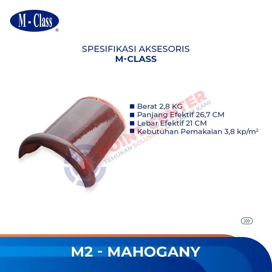 Genteng M-Class Nok (M-2) warna Mahogany per 10 keping - Image 3