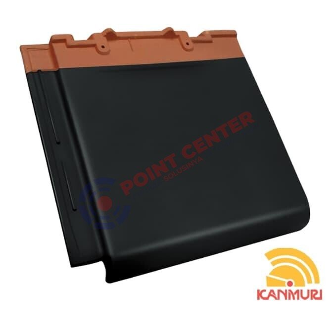 Genteng Keramik Kanmuri Full Flat Silk Black