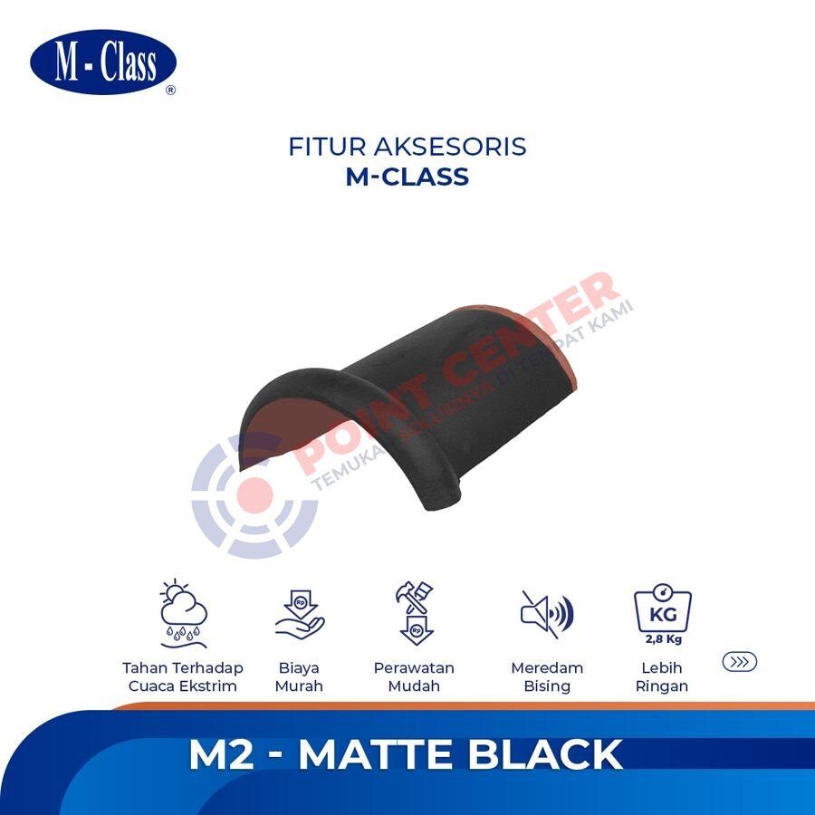 Genteng M-Class Nok (M-2) warna Matte Black per 10 keping - Image 2