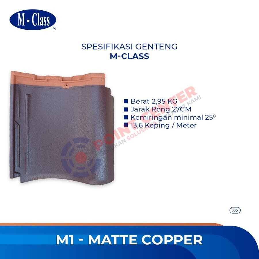 Genteng M-Class Badan (M-1) warna Copper per 100 keping - Image 2