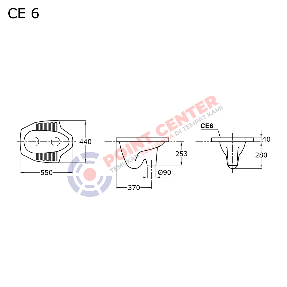 TOTO CE6 Squatting Toilet - Image 2
