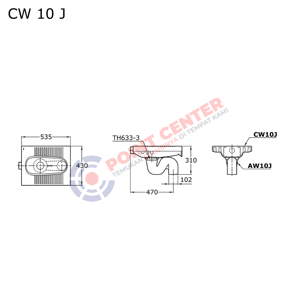 TOTO CW10J Squatting Toilet - Image 2