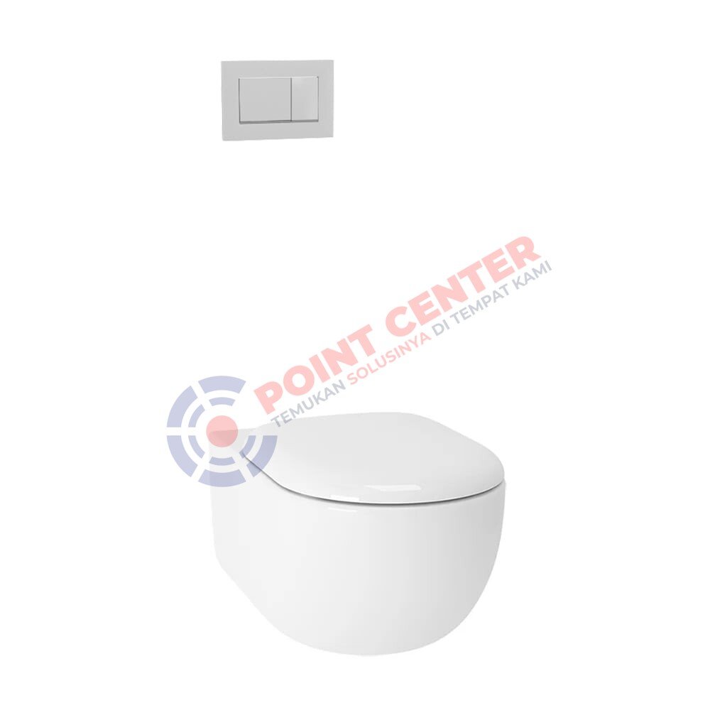 TOTO CW253J Single Bowl Wall Hung Toilet - Wall Hung 4.5/3 L Dual Flush Rimless Tornado Flush Solid Duroplast Seat & Cover (Hayon Series)