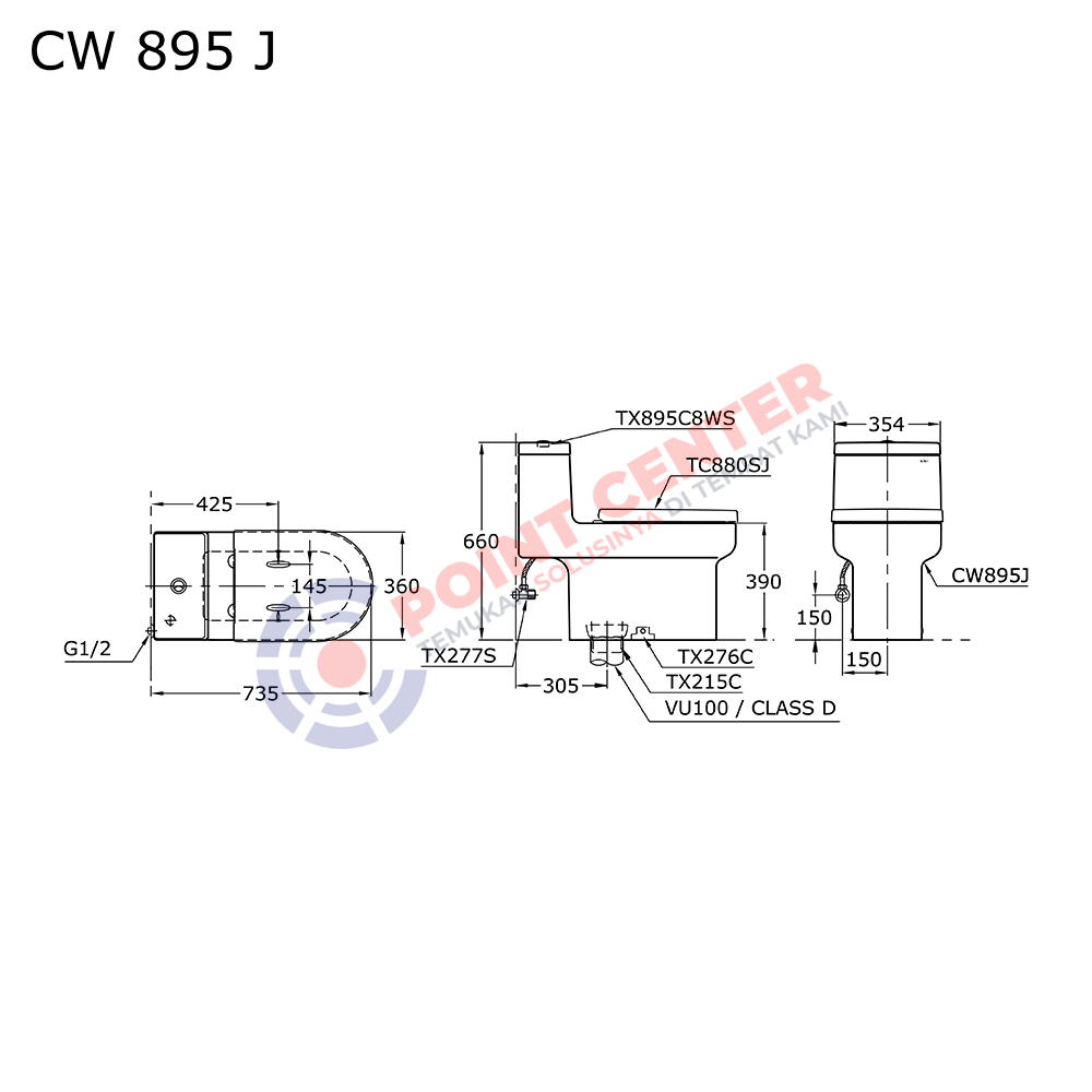TOTO CW895J One Piece Toilet (Omni+ Series) - Image 2