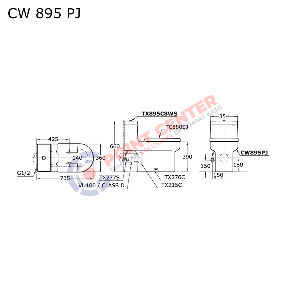 TOTO CW895PJ One Piece Toilet (Omni+ Series) - Image 2