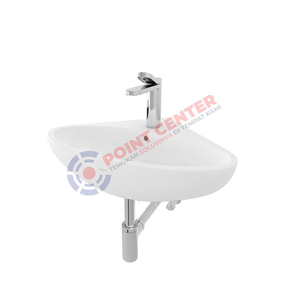 TOTO LW815CJ Wall Hung Corner Lavatory 1 Tap Hole (Le Muse Series)