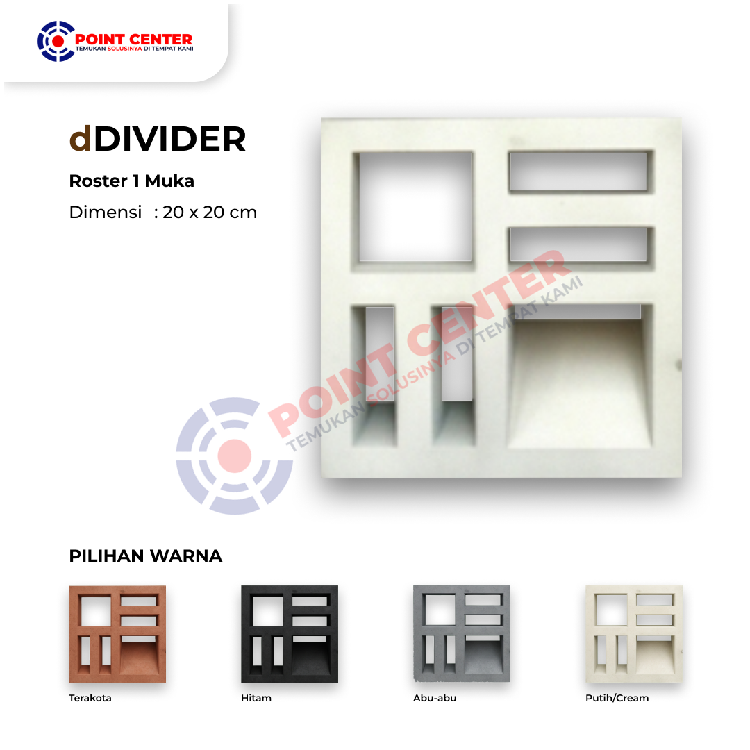 Roster 15 x 30 - 1 Muka dDivider