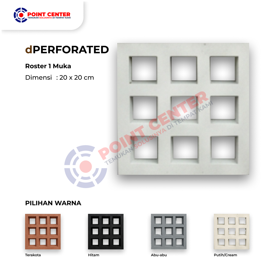 Roster 20 x 20 - 1 Muka dPerforated