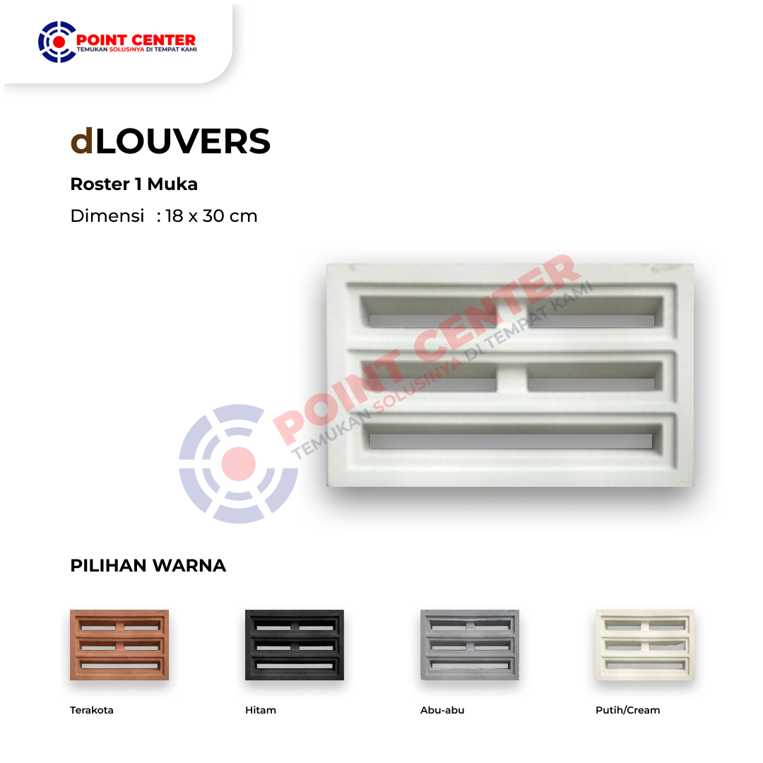 Roster 18 x 30 - 1 Muka dLouvers