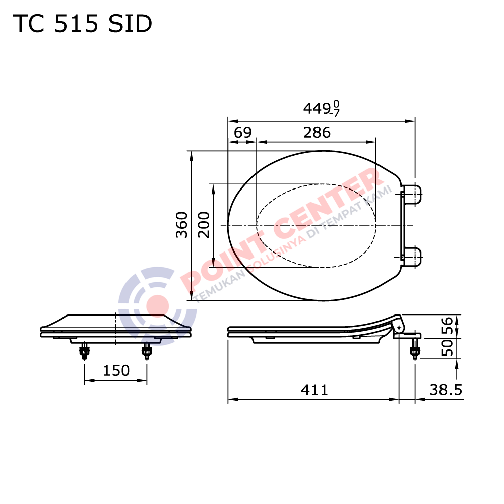 TOTO TC515SID Seat & Cover Soft Closing - Image 2
