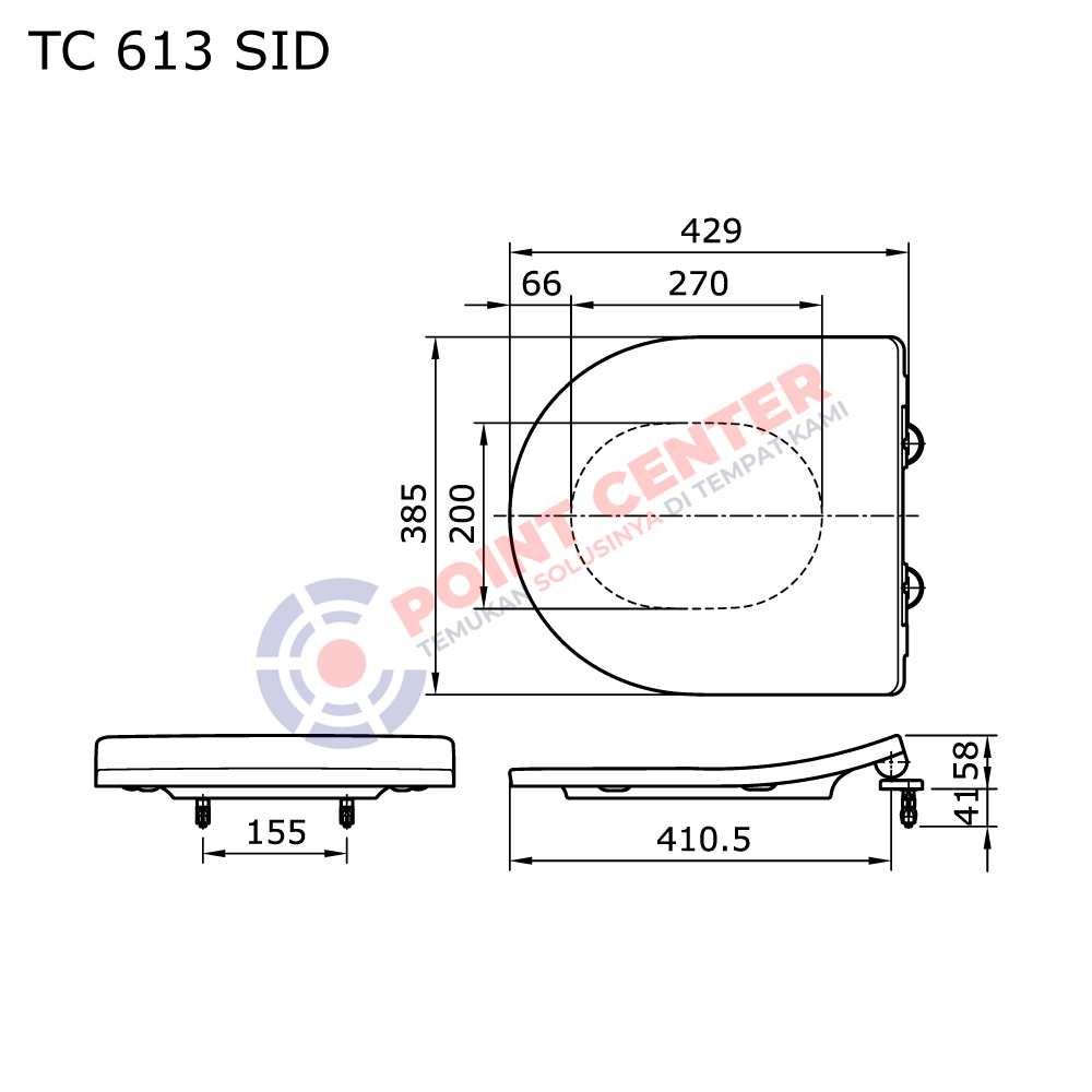 TOTO TC613SID Seat & Cover Soft Closing - Image 2