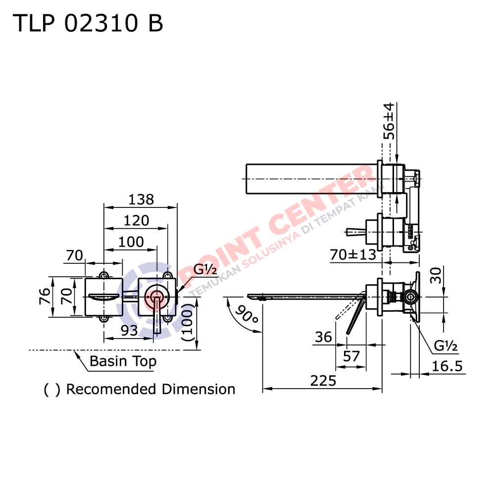 TOTO TLP02310B Lavatory Faucet (ZL Series) - Image 2