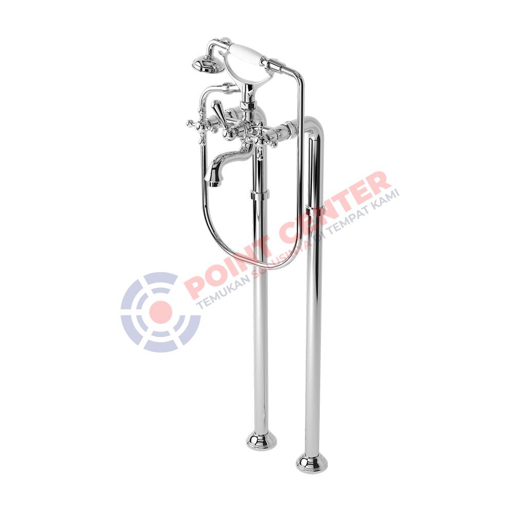TOTO TX411SCV3 Cross Handle Floor Standing Bath & Shower Set (Curio Series)