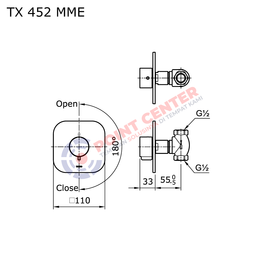 TOTO TX452MME Stop Valve - Image 2